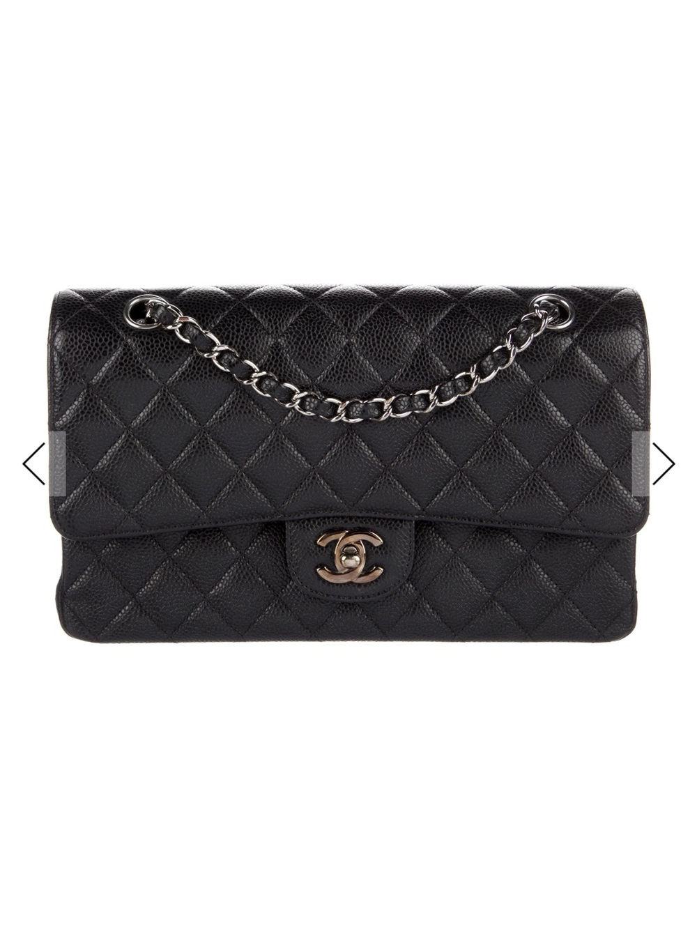 Chanel Vintage Quilted Double Flap Medium Shoulder Bag in Black